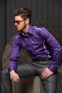 Hemd massgeschneidert violett | Collin Suiting