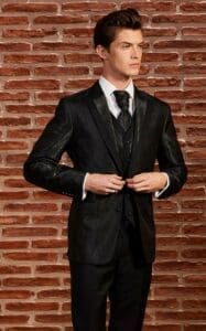 Eleganter Bräutigam Anzug in Schwarz